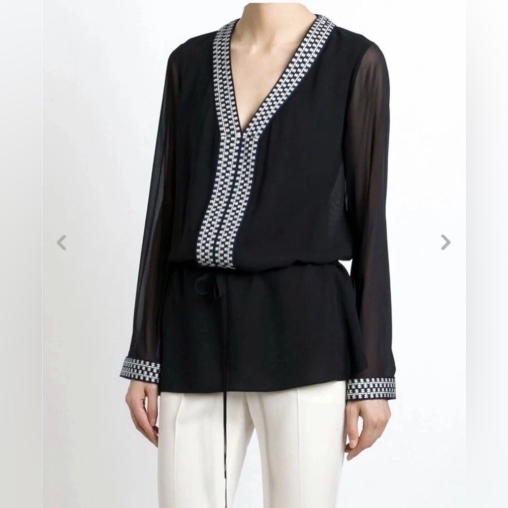 Tory Burch 100% Silk Tunic Top/Swim Cover up sz 12